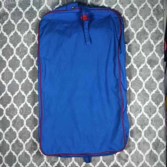 Vintage Texas Rangers Garment Bag Suit Bag Blue Red Piping Tommy Thompson 65 80s - Picture 6 of 9